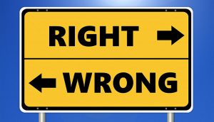 Ethics gainst alternative therapies health medicine sign - Right Wrong